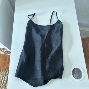 Black silk cami